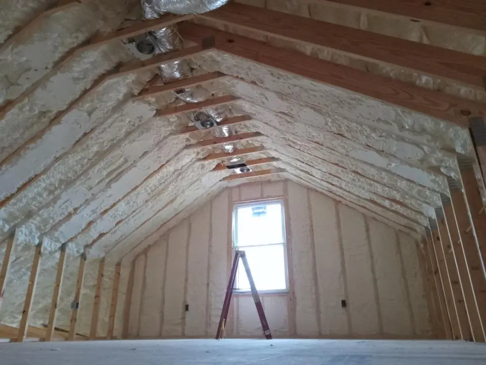 Spray foam roofing application for Crawl Space Insulation project in Crestwood